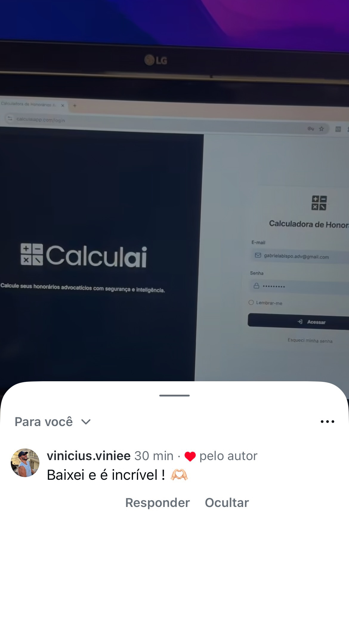 Depoimento Calculaí